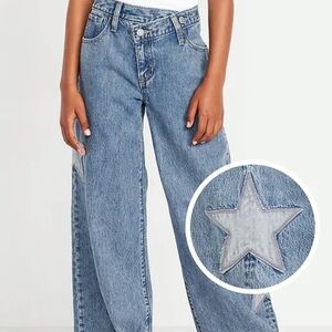 High-Rise Super Baggy Wide Leg Girls Old Navy Jeans Star